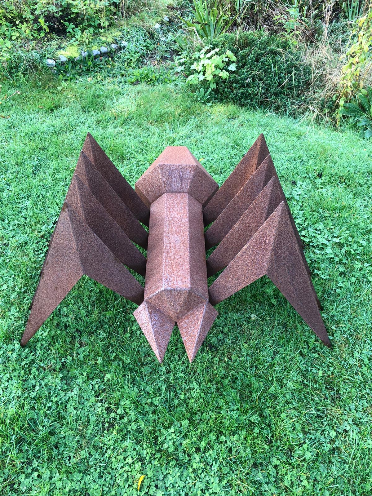 Oxidised Steel Abstract Spider